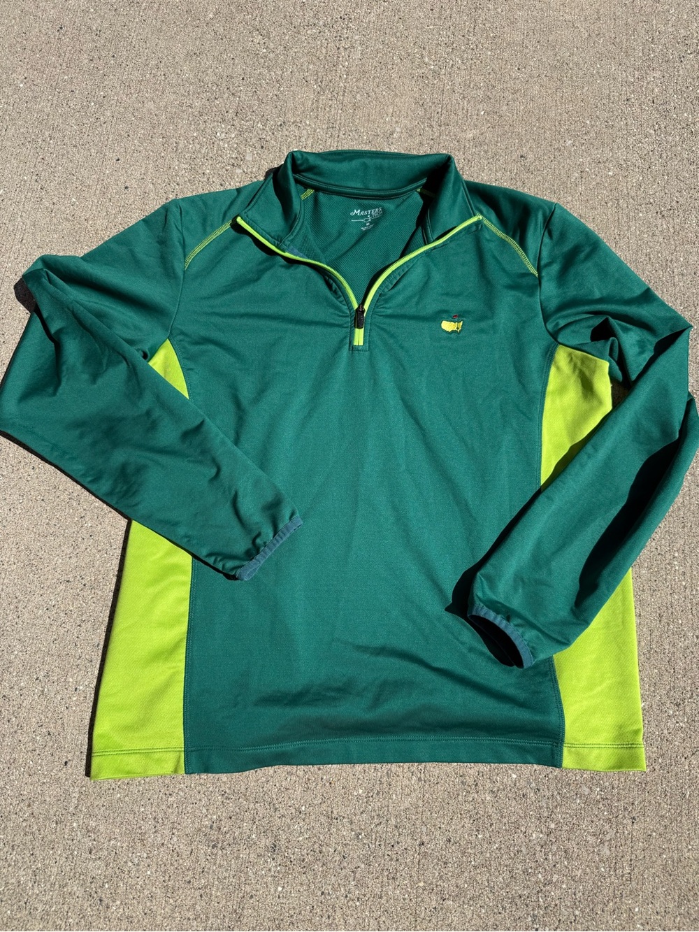 Green‎ and Lime Masters Tech 1/4 Zip Pullover with Logo